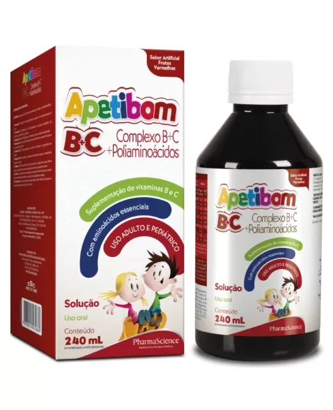 APETIBOM BC FRUTAS VERMELHAS XAROPE 240ML VITAMINA BC (PHARMASCIENCE)