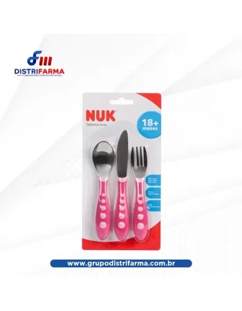 KIT DE TALHERES INOX ROSA (PA787761-UR) (NUK)