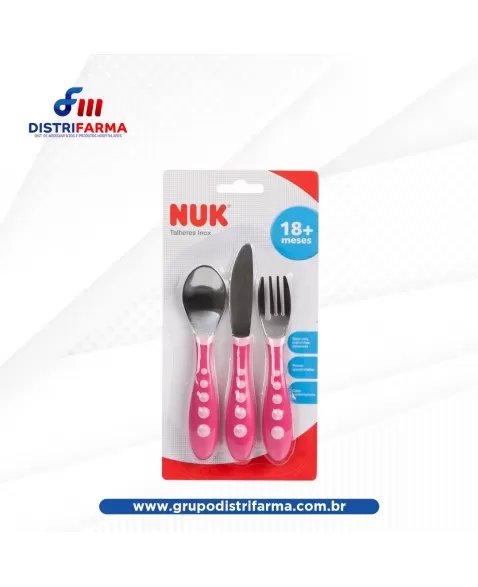 KIT DE TALHERES INOX ROSA (PA787761-UR) (NUK)