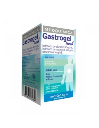 GASTROGEL SUSPENSAO 150ML HIDROXIDO DE ALUMINIO + HIDROXIDO DE MAGNESIO + SIMETICONA (MEDQUIMICA)