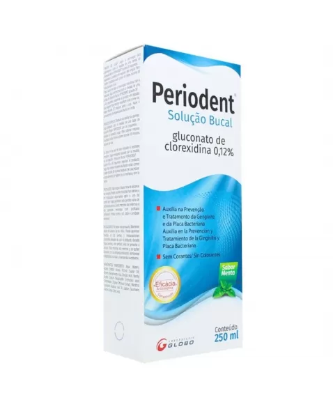 PERIODENT ENXAGUANTE BUCAL 250ML C/ALCOOL CLOREXIDINA (GLOBO)