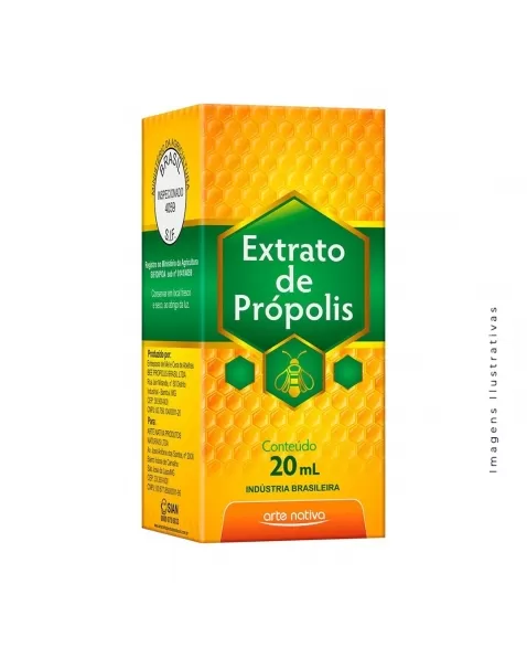 EXTRATO DE PROPOLIS C/ALCOOL 20ML (ARTE NATIVA)