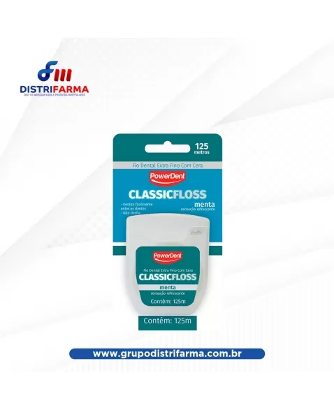 FIO DENTAL CLASSIC EXTRA FINO MENTA 125M (1097) (POWERDENT)