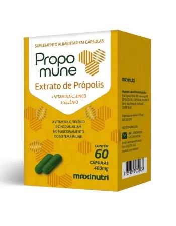 PROPOMUNE C/60CAPS EXTRATO DE PROPOLIS (MAXINUTRI)