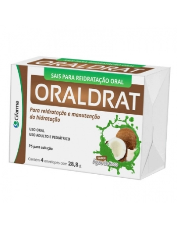 ORALDRAT PO REIDRATANTE AGUA DE COCO C/4 UND (CIFARMA)