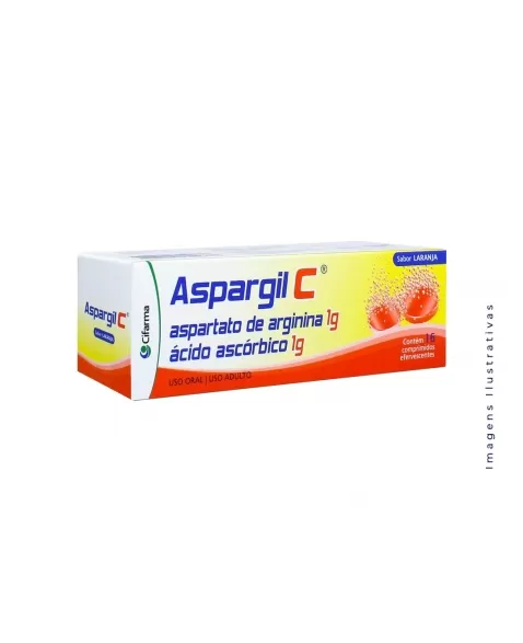 ASPARGIL C 1G C/16CPR EFERVESCENTE ARGININA + VITAMINA C (CIFARMA)