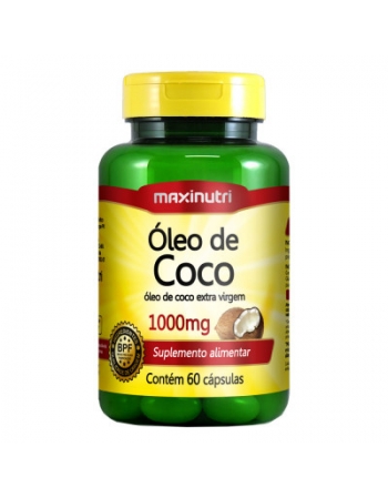 OLEO DE COCO 1000MG C/60CAPS EXTRA VIRGEM (MAXINUTRI)