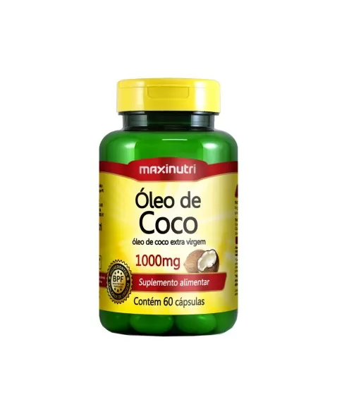 OLEO DE COCO 1000MG C/60CAPS EXTRA VIRGEM (MAXINUTRI)