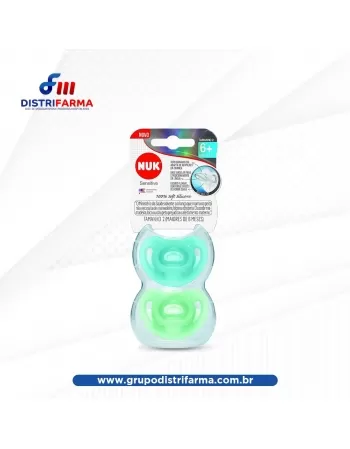 KIT 2 CHUPETA NUK SENSITIVE 100% SILICONE BOY S2 (PA7330-2B) (NUK)