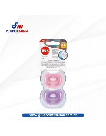 KIT 2 CHUPETA NUK SENSITIVE 100% SILICONE GRIL S2 (PA7330-2G) (NUK)