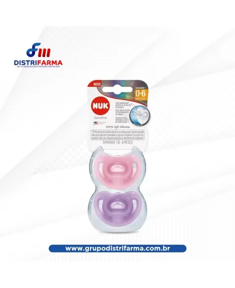 KIT 2 CHUPETA NUK SENSITIVE 100% SILICONE GRIL S2 (PA7330-2G) (NUK)