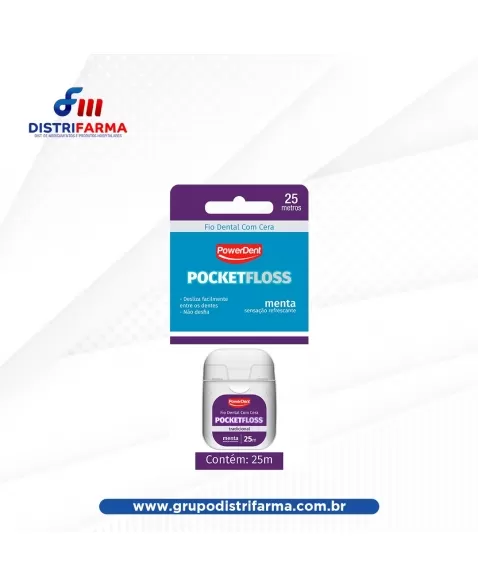 FIO DENTAL POCKET FLOSS C/25M MENTA (1794) (POWERDENT)