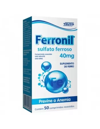 FERRONIL 40MG C/50CPR SULFATO FERROSO (TEUTO)