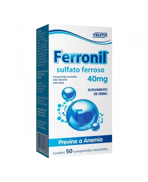 FERRONIL 40MG C/50CPR SULFATO FERROSO (TEUTO)