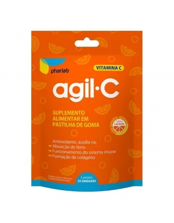 VITAMINA C GOMINHA AGIL-C LARANJA C/25 UND (PHARLAB)