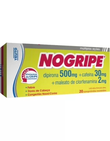 NOGRIPE C/20CPR DIPIRONA + CLORFENIRAMINA + CAFEINA (TEUTO)