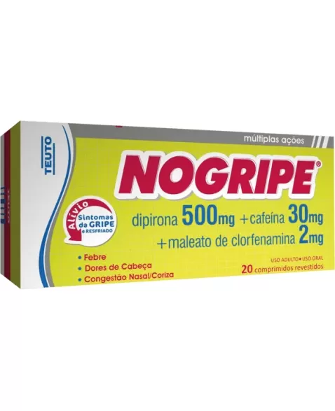 NOGRIPE C/20CPR DIPIRONA + CLORFENIRAMINA + CAFEINA (TEUTO)