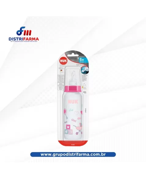 MAMADEIRA DECORADA 240ML GIRL S2 (PA7052-2G) (NUK)