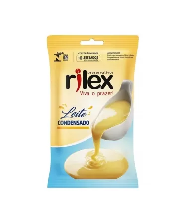 PRESERVATIVO RILEX LEITE CONDENSADO C/3 UND (INOVATEX)