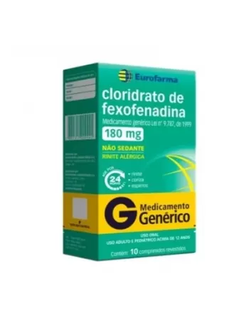 FEXOFENADINA 180MG C/10CPR (EUROFARMA)