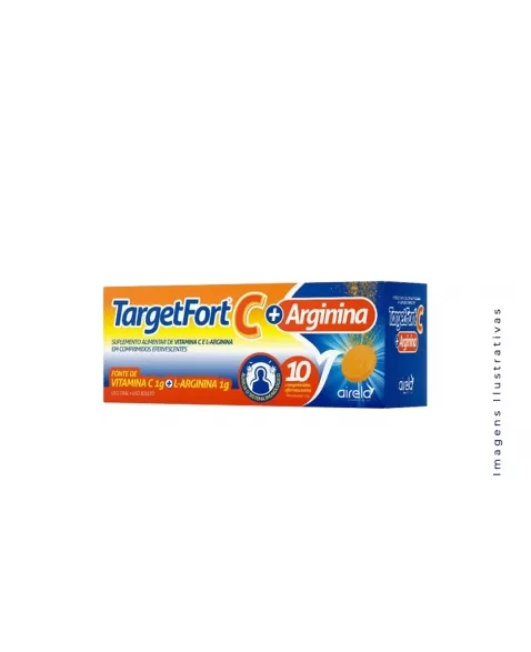 TARGETFORT C 1G EFERVESCENTE C/10CPR ARGININA + VITAMINA C (AIRELA)