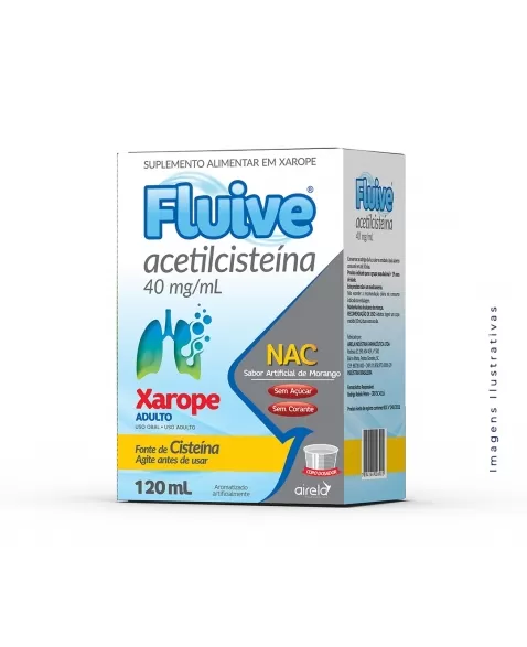 FLUIVE C XAROPE ADULTO 120ML ACETILCISTEINA + VITAMINA C (AIRELA)