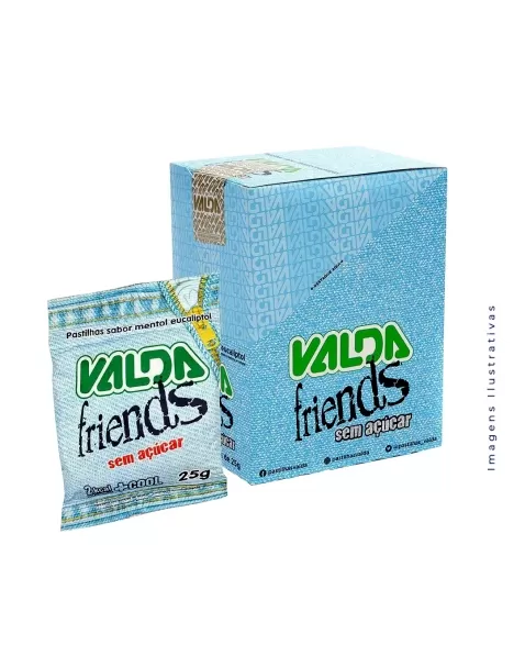 VALDA FRIENDS PASTILHAS SEM ACUCAR C/30 25G (CANONNE)