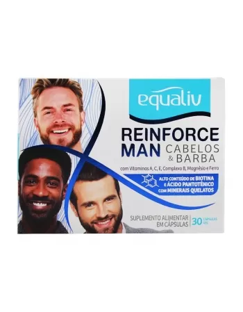 REINFORCE MAN CABELOS E BARBA C/30CAPS GEL (EQUALIV)