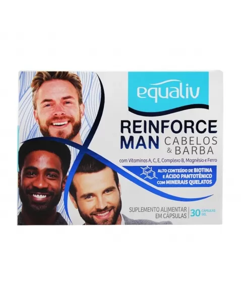 REINFORCE MAN CABELOS E BARBA C/30CAPS GEL (EQUALIV)