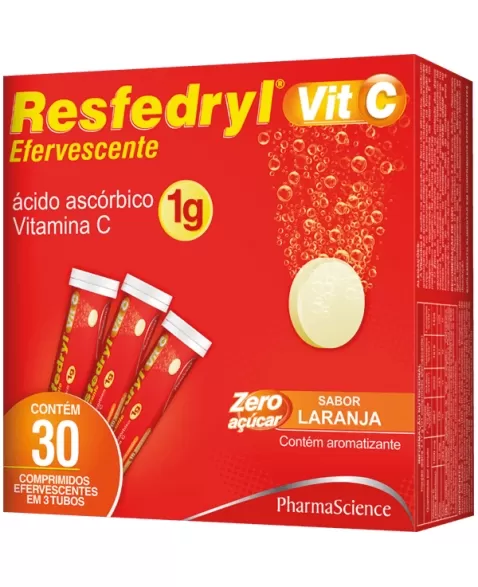 RESFEDRYL 1G EFERVESCENTE VITAMINA C C/30 UND (PHARMASCIENCE)