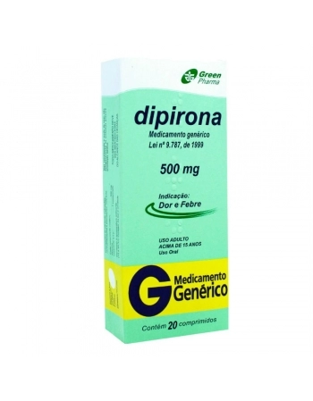 DIPIRONA 500MG C/20CPR (GREEN PHARMA)