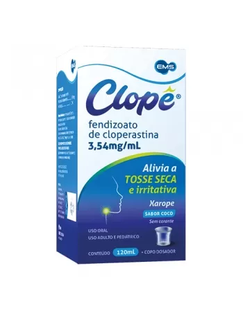 CLOPE 3,54MG XAROPE 120ML CLOPERASTINA (SEKI) (EMS SIMILAR)