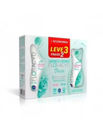 KIT SABONETE LIQUIDO INTIMO FLORACYD BRISA 200ML C/3 UND (HEALTHY DO BRASIL)