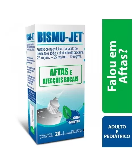 BISMU-JET SOLUCAO BUCAL 20ML P/AFTAS E AFECCOES (LEGRAND)