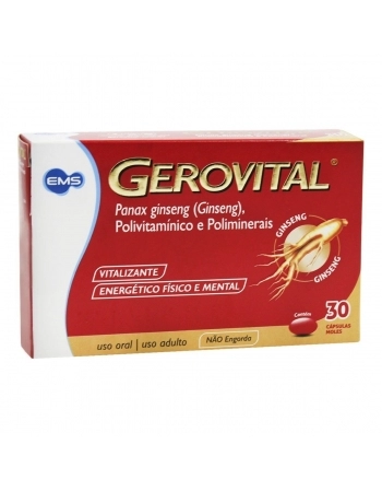 GEROVITAL C/30CPR GINS + POLIV + POLIM (EMS SIMILAR)