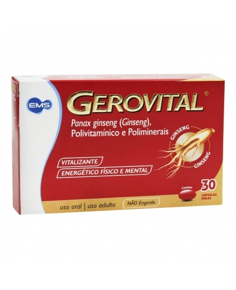 GEROVITAL C/30CPR GINS + POLIV + POLIM (EMS SIMILAR)