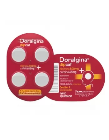 DORALGINA 500MG 25 X 4CPR DIPIRONA + CAFEINA (NEO QUIMICA SIMILAR)