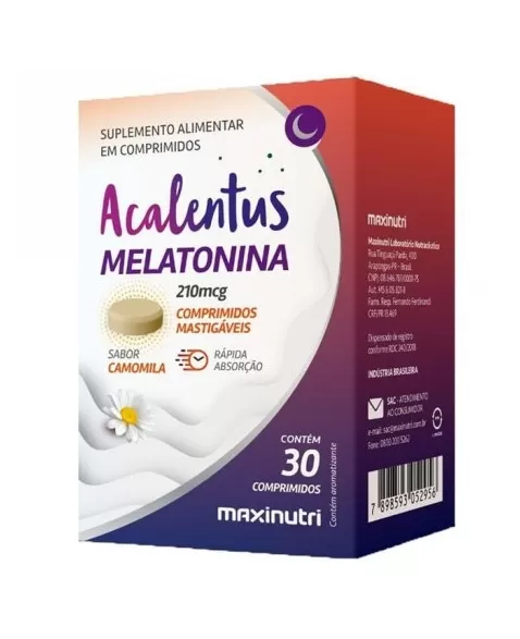 ACALENTUS 0,210MG C/30CAPS MELATONINA + CAMOMILA (MAXINUTRI)