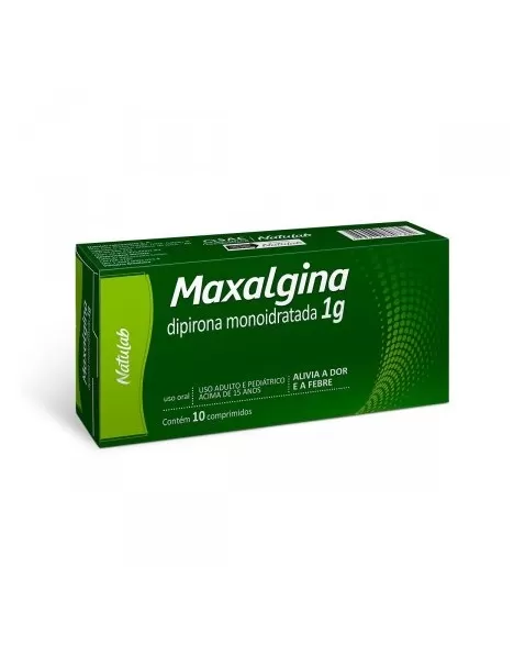 MAXALGINA 1G C/10CPR DIPIRONA MONOIDRATADA (NATULAB)