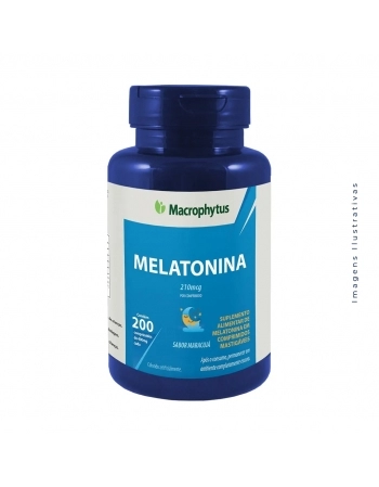 MELATONINA 0,210MG C/200CPR SABOR MARACUJA (MACROPHYTUS)