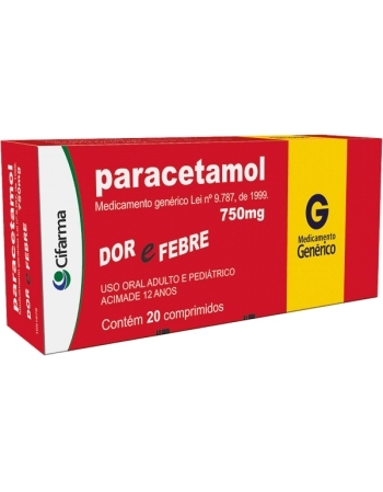 PARACETAMOL 750MG C/20CPR (CIFARMA)