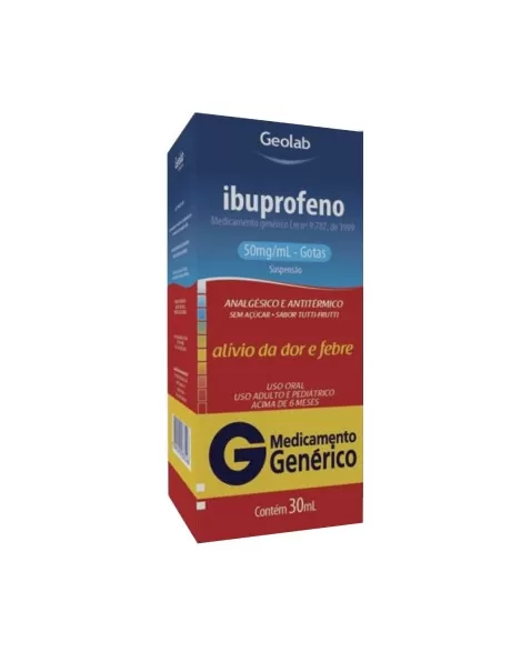 IBUPROFENO 50MG GOTAS 30MLTUTTI FRUTTI (GEOLAB)