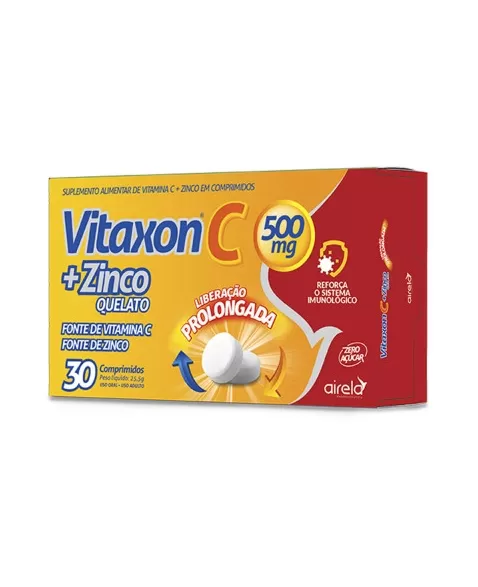 VITAXON C 500MG VITAMINA C + ZINCO C/30CPR (AIRELA)