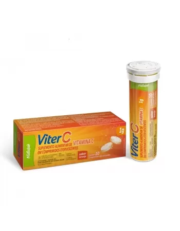 VITER C 1G EFERVESCENTE VITAMINA C C/10 LARANJA (NATULAB)