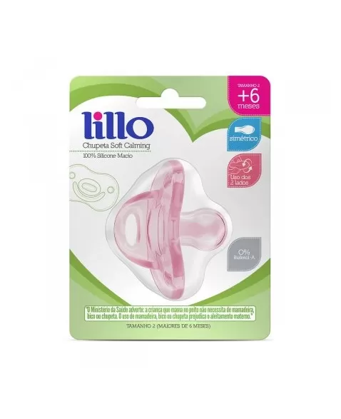 CHUPETA T2 (629831) CALMING 100% SILICONE ROSA (LILLO)