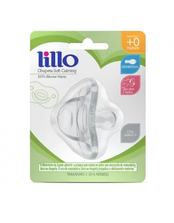 CHUPETA T1 (629301) CALMING 100% SILICONE TRANSPARENTE (LILLO)