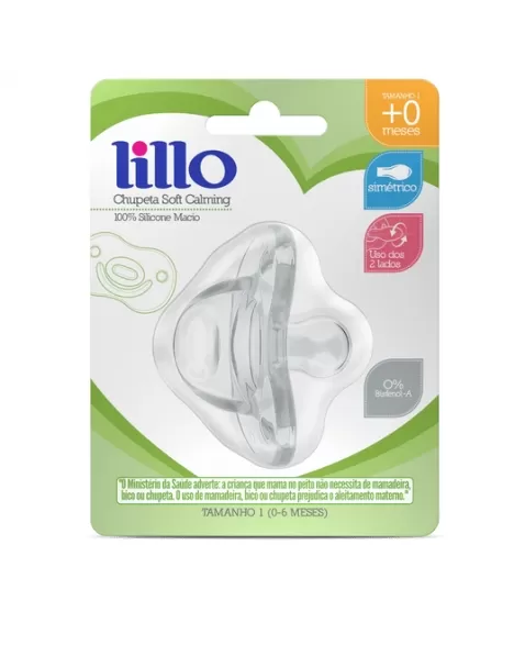 CHUPETA T1 (629301) CALMING 100% SILICONE TRANSPARENTE (LILLO)