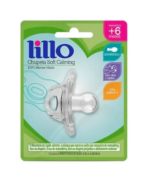 CHUPETA T2 (629801) CALMING 100% SILICONE TRANSPARENTE (LILLO)