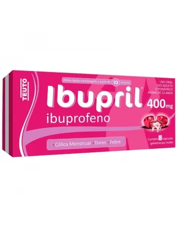 IBUPRIL 400MG C/8CAPS GEL IBUPROFENO (TEUTO)