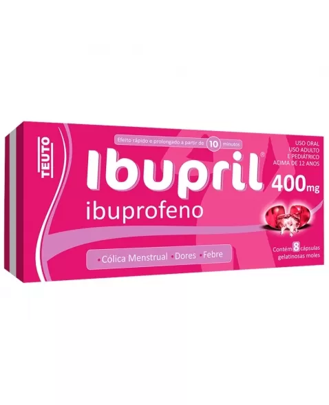 IBUPRIL 400MG C/8CAPS GEL IBUPROFENO (TEUTO)